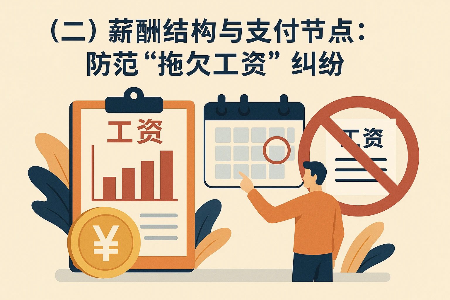 （二）薪酬结构与支付节点：防范“拖欠工资”纠纷