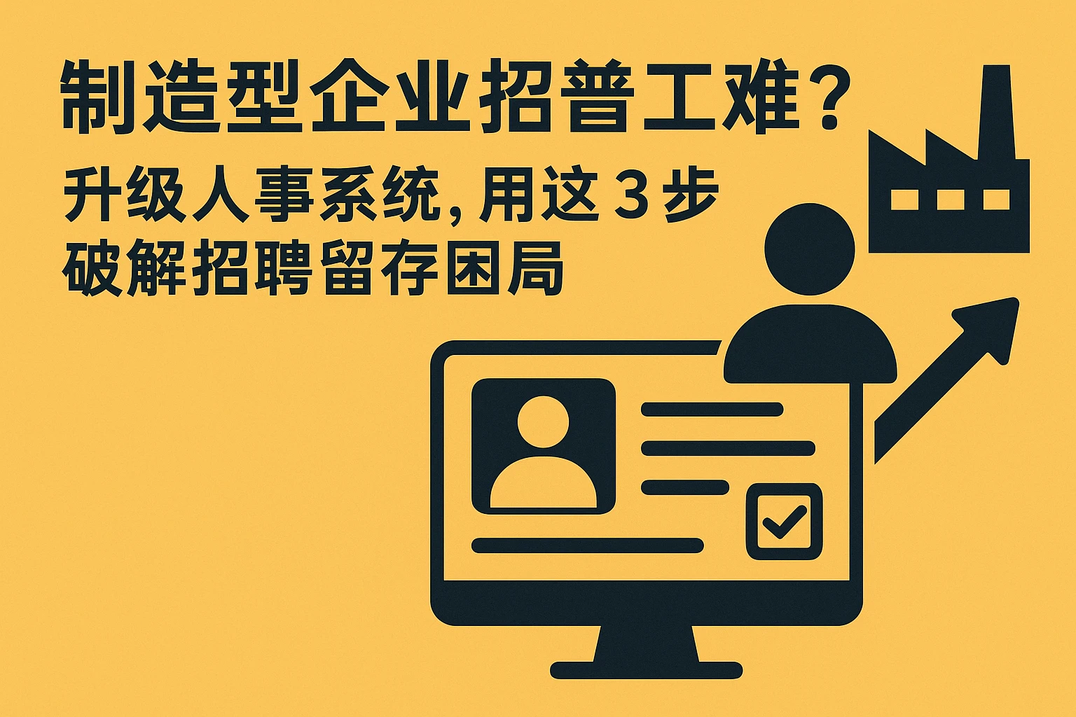 制造型企业招普工难？升级人事系统，用这3步破解招聘留存困局