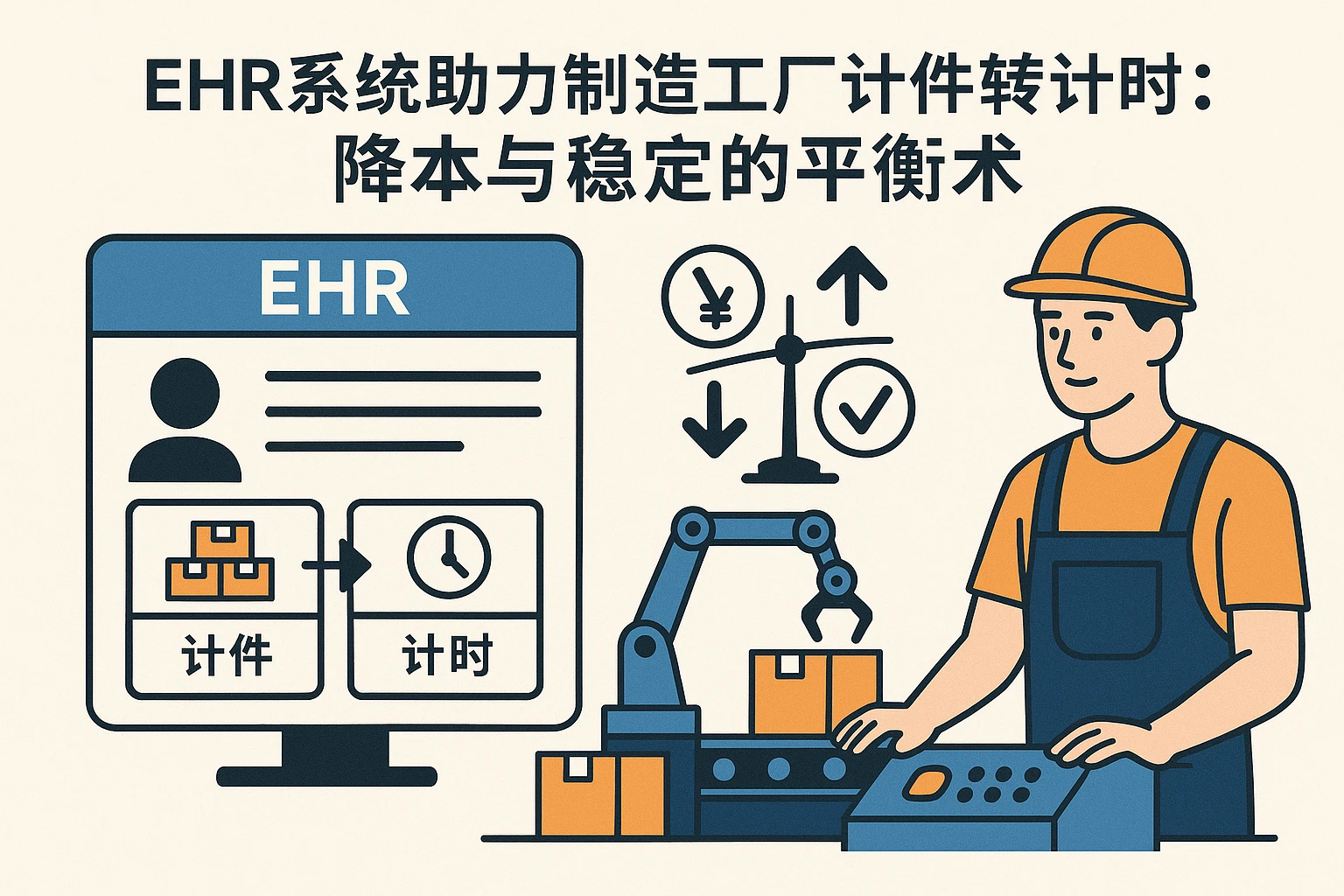 EHR系统助力制造工厂计件转计时：降本与稳定的平衡术