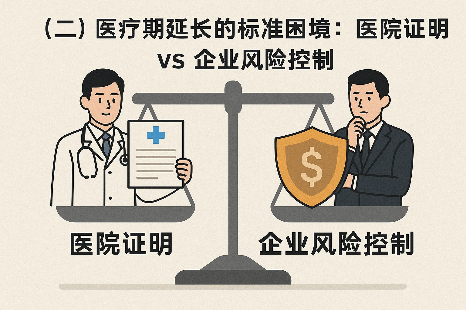 （二）医疗期延长的标准困境：医院证明vs企业风险控制