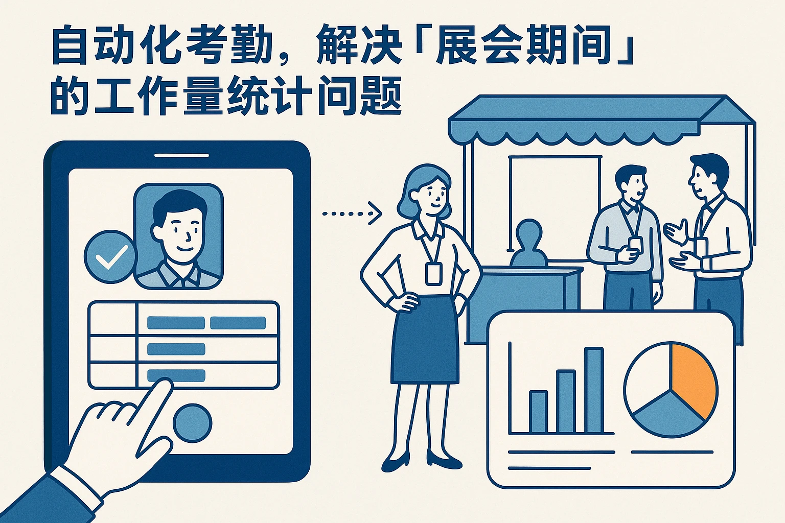 2. 自动化考勤，解决“展会期间”的工作量统计问题