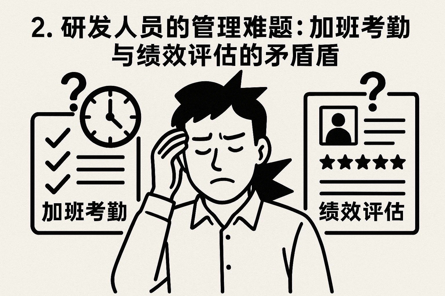 2. 研发人员的管理难题：加班考勤与绩效评估的矛盾