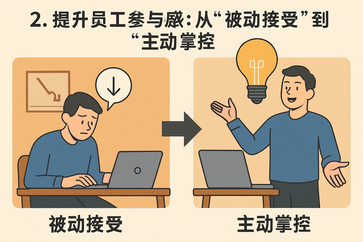 2. 提升员工参与感：从“被动接受”到“主动掌控”