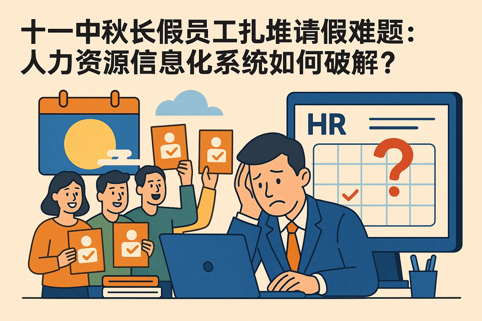 十一中秋长假员工扎堆请假难题：人力资源信息化系统如何破解？