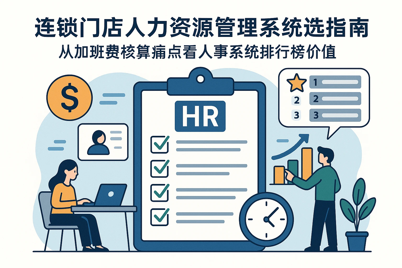 连锁门店人力资源管理系统选型指南：从加班费核算痛点看人事系统排行榜价值