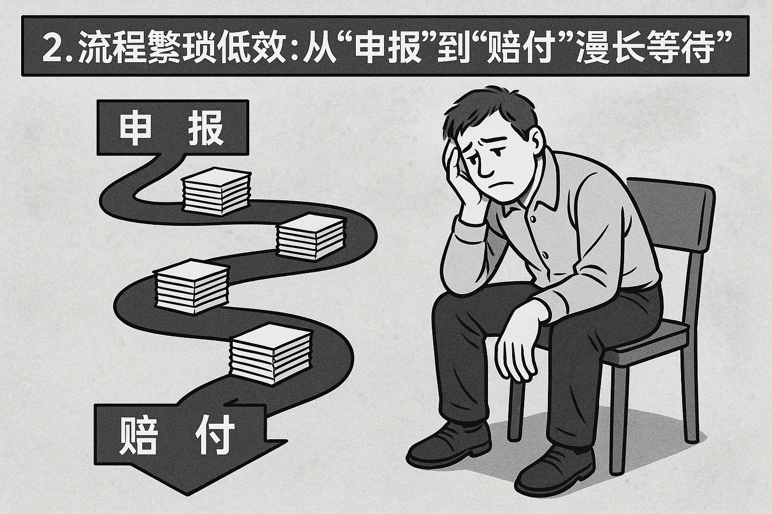 2. 流程繁琐低效：从“申报”到“赔付”的“漫长等待”