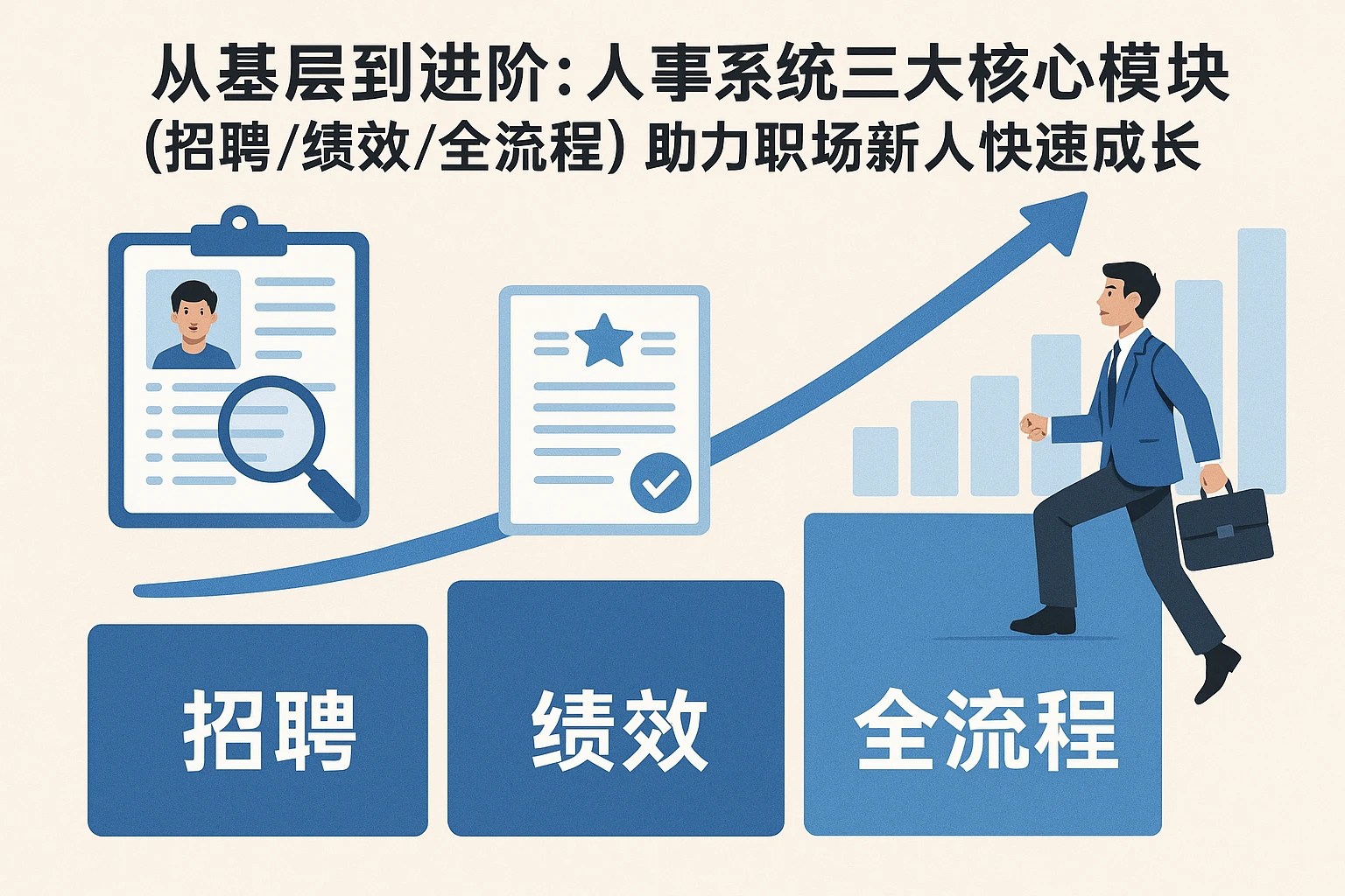 从基层到进阶：人事系统三大核心模块（招聘/绩效/全流程）助力职场新人快速成长