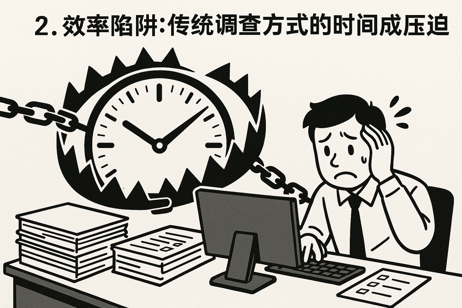2. 效率陷阱：传统调查方式的时间成本压迫