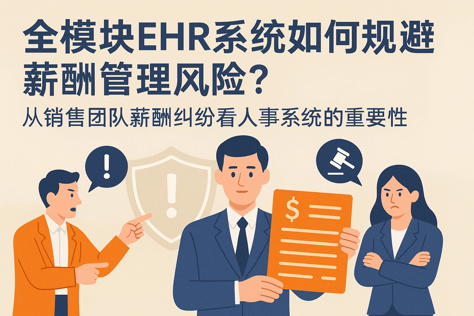 全模块EHR系统如何规避薪酬管理风险？从销售团队薪酬纠纷看人事系统的重要性