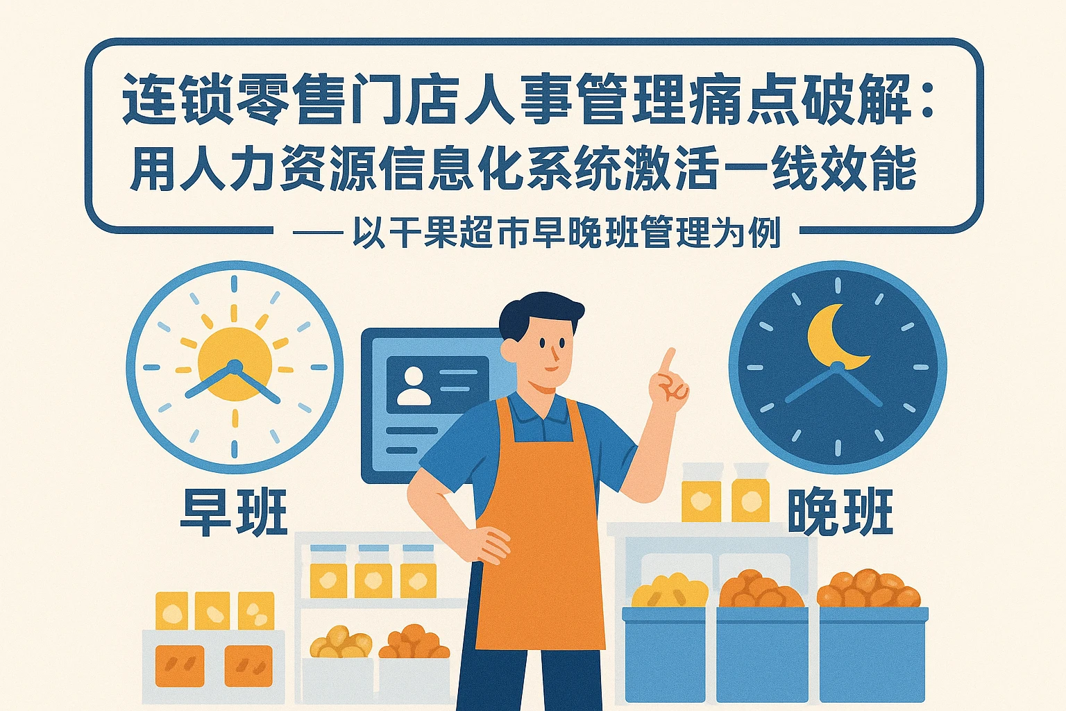 连锁零售门店人事管理痛点破解：用人力资源信息化系统激活一线效能——以干果超市早晚班管理为例