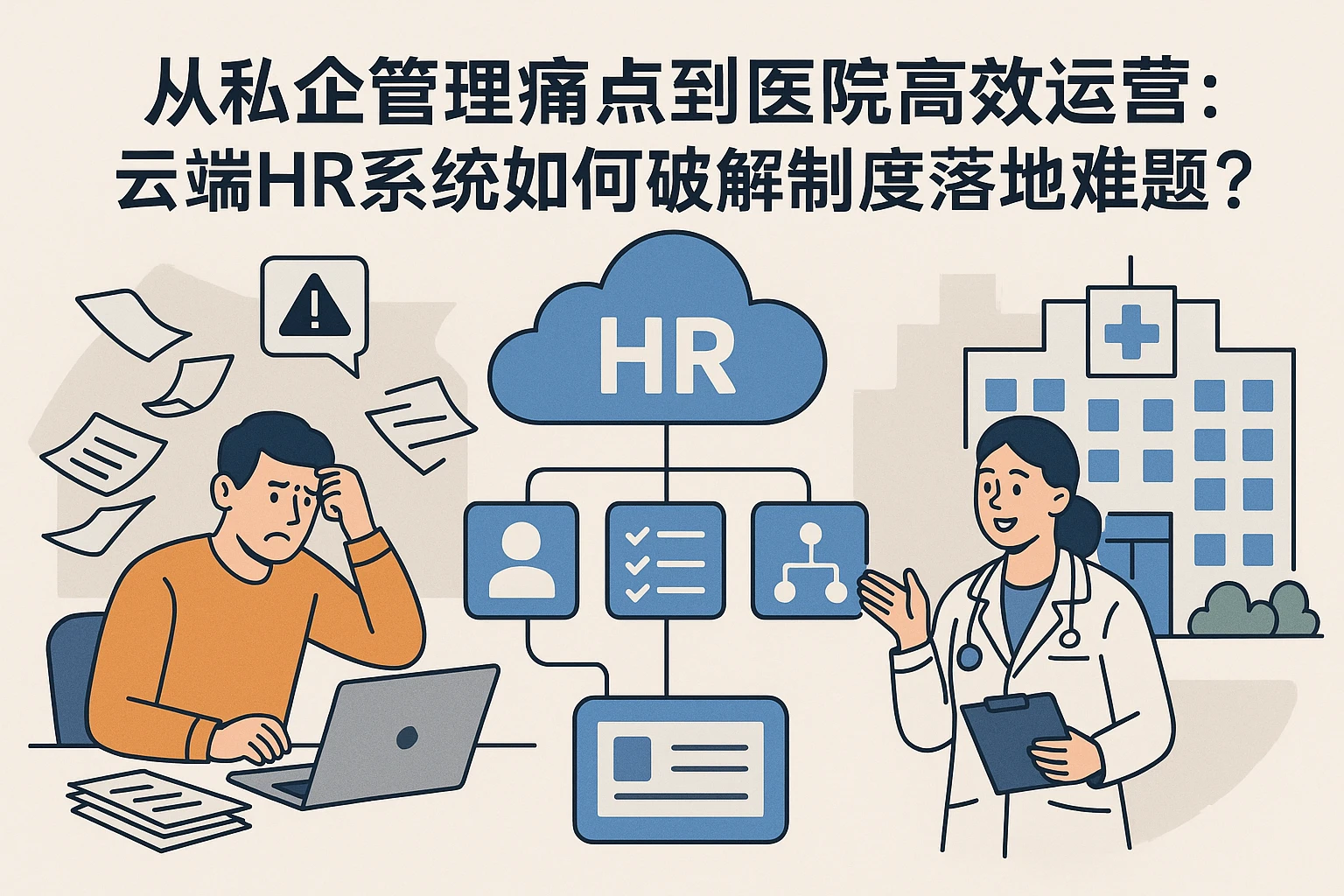 从私企管理痛点到医院高效运营：云端HR系统如何破解制度落地难题？