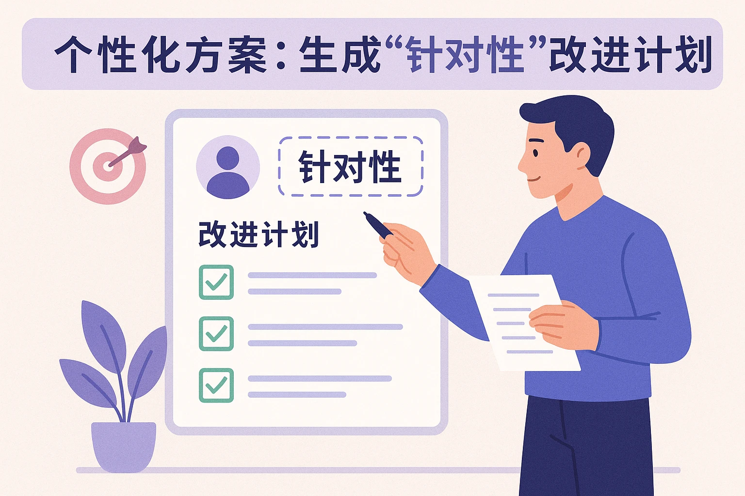 2. 个性化方案：生成“针对性”改进计划