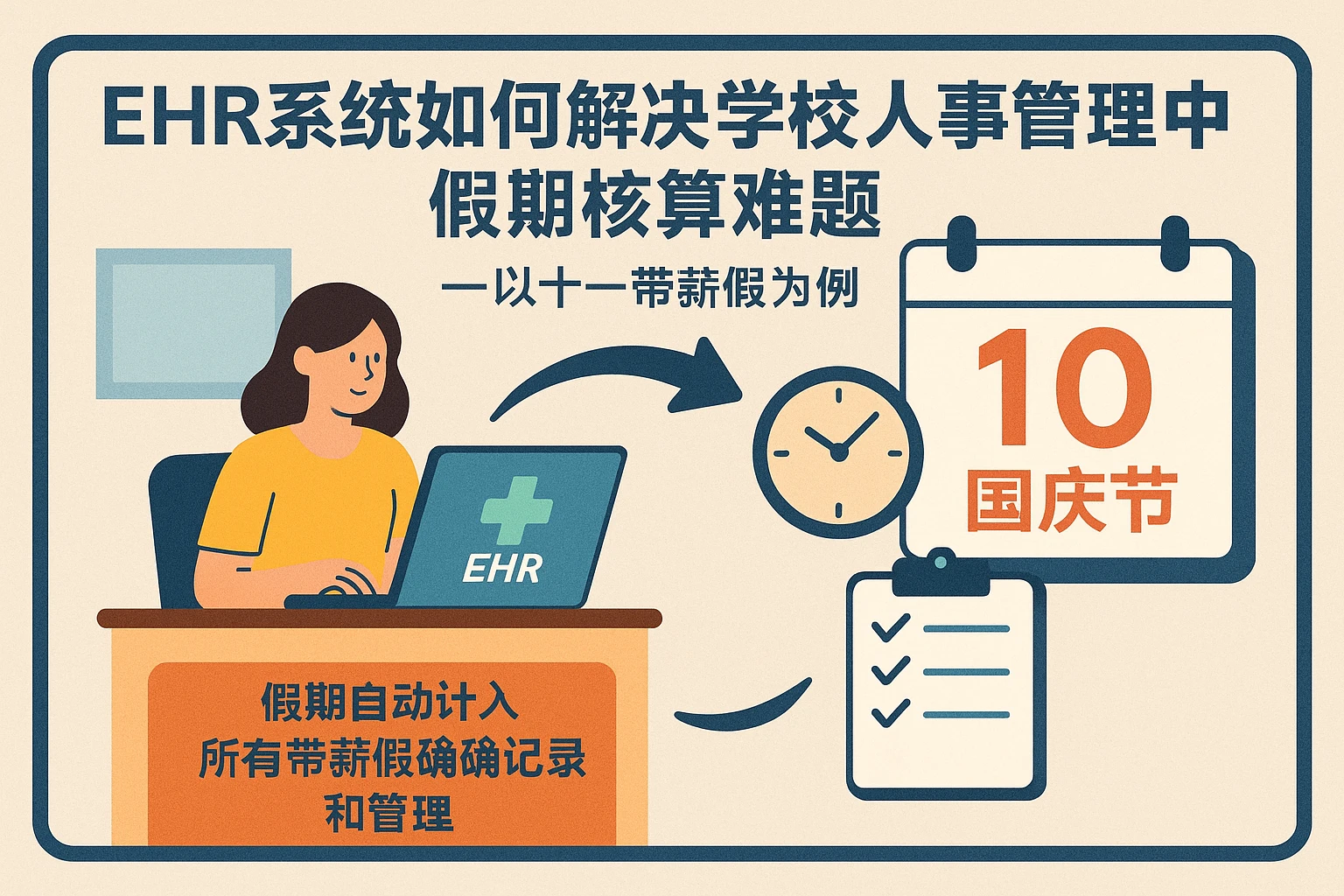 EHR系统如何解决学校人事管理中的假期核算难题——以十一带薪假为例