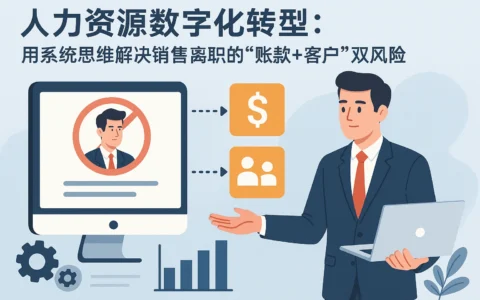 人力资源数字化转型：用系统思维解决销售离职的“账款+客户”双风险