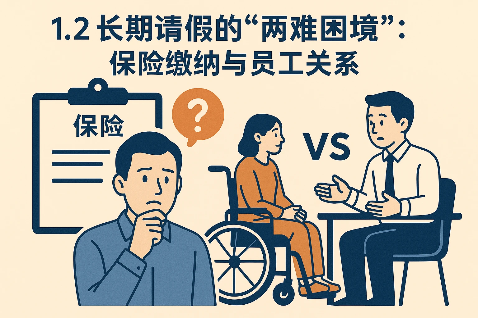 1.2 长期请假的“两难困境”：保险缴纳与员工关系