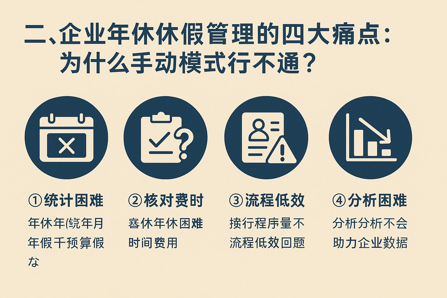 二、企业年休假管理的四大痛点：为什么手动模式行不通？