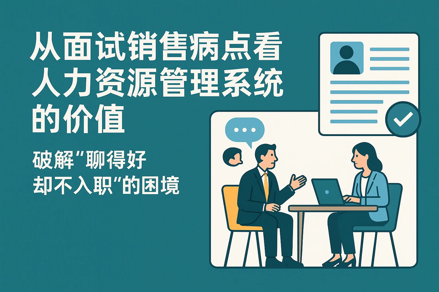 从面试销售痛点看人力资源管理系统的价值：破解“聊得好却不入职”的困境