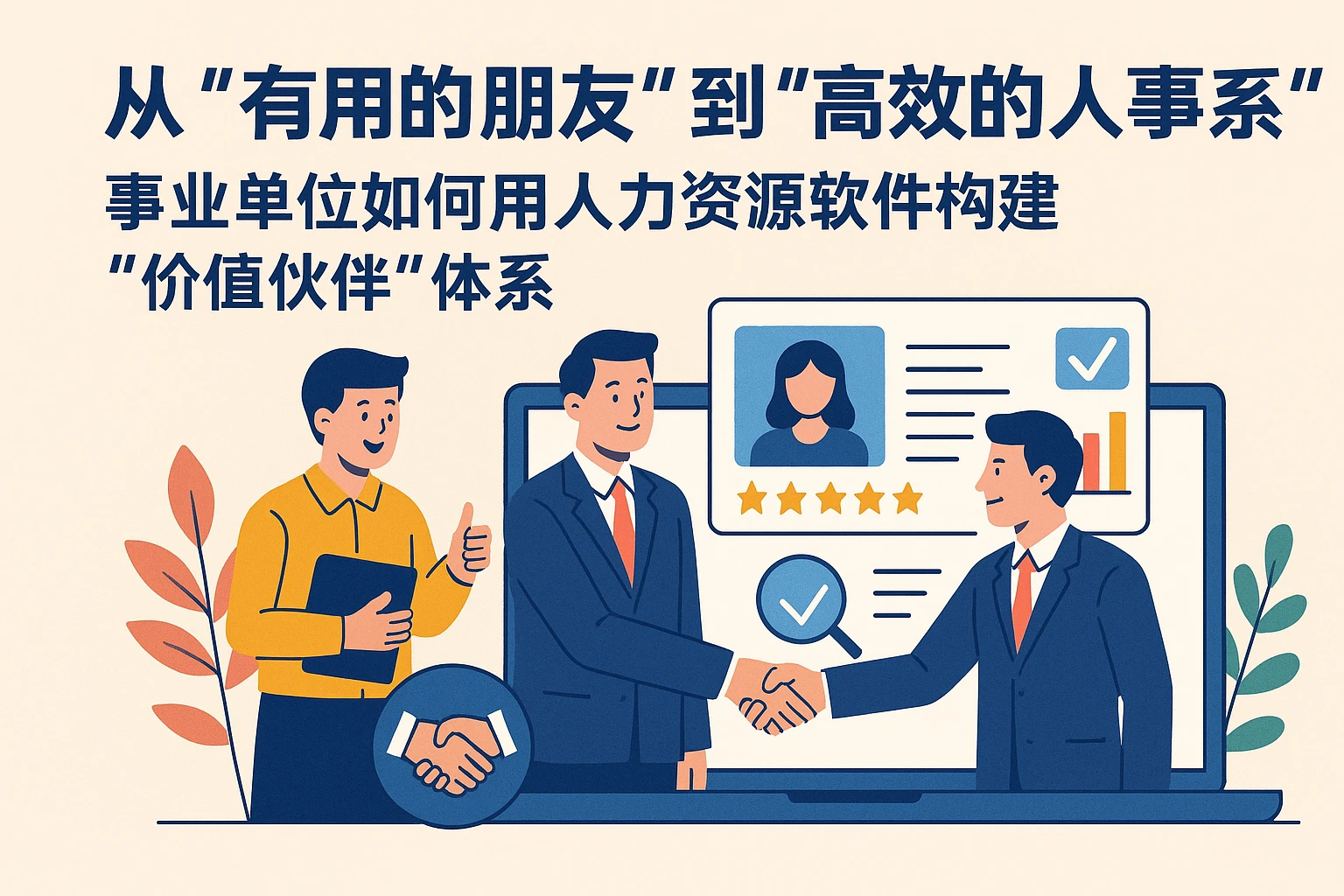 从“有用的朋友”到“高效的人事系统：事业单位如何用人力资源软件构建“价值伙伴”体系