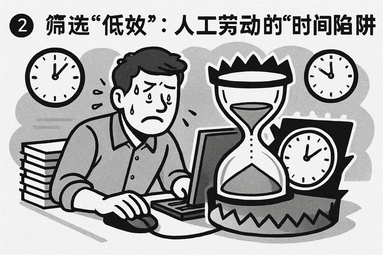 2. 筛选“低效”：人工劳动的“时间陷阱”