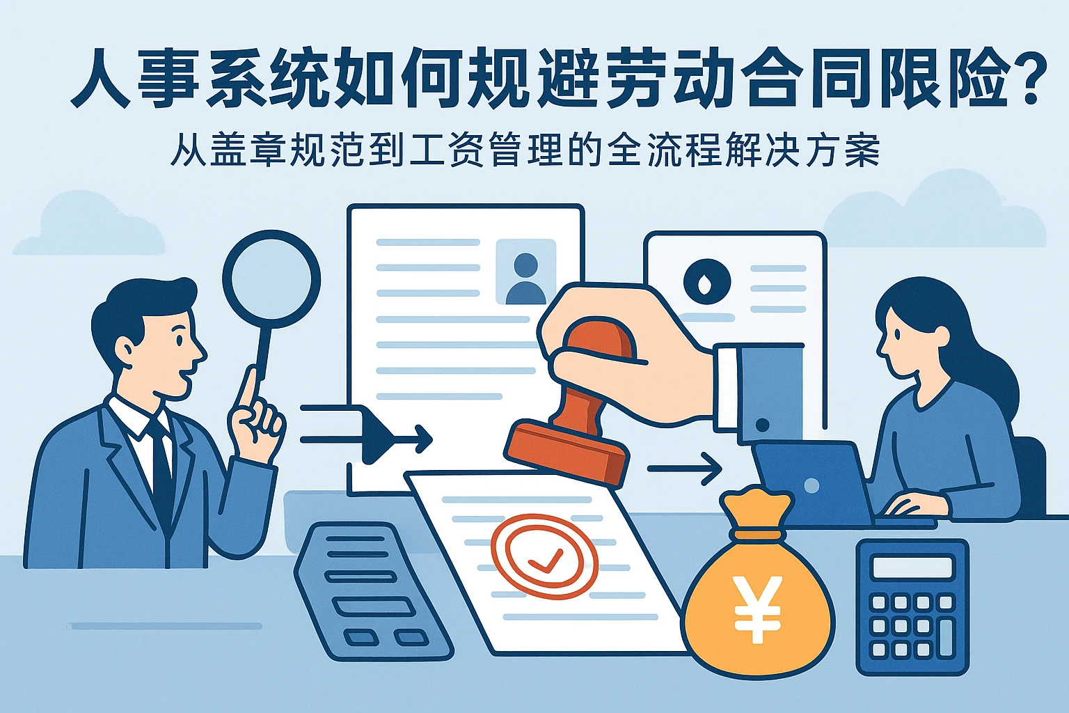 人事系统如何规避劳动合同风险？从盖章规范到工资管理的全流程解决方案