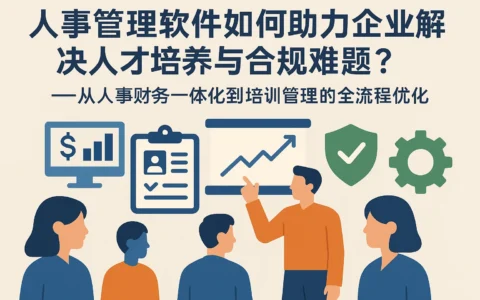 人事管理软件如何助力企业解决人才培养与合规难题？——从人事财务一体化到培训管理的全流程优化