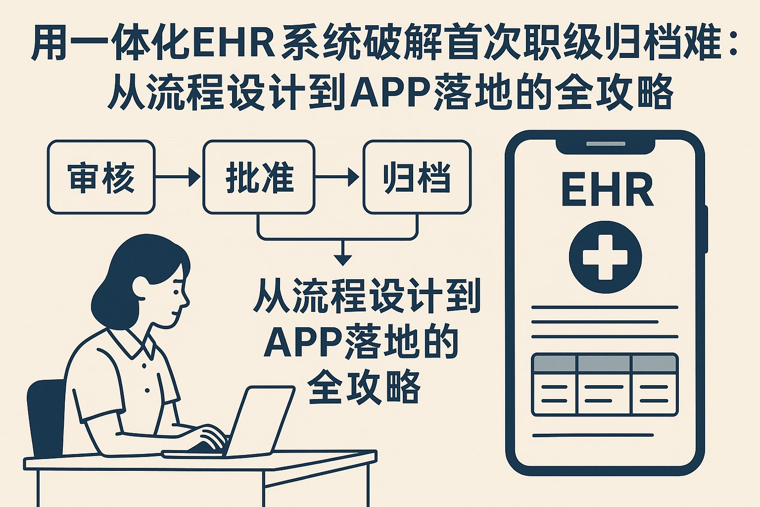 用一体化EHR系统破解首次职级归档难题：从流程设计到APP落地的全攻略