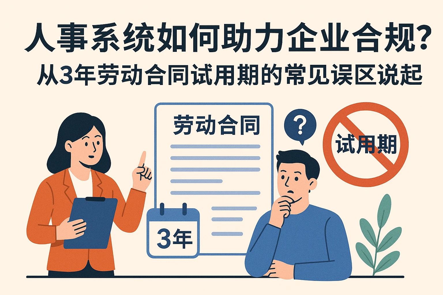 人事系统如何助力企业合规？从3年劳动合同试用期的常见误区说起