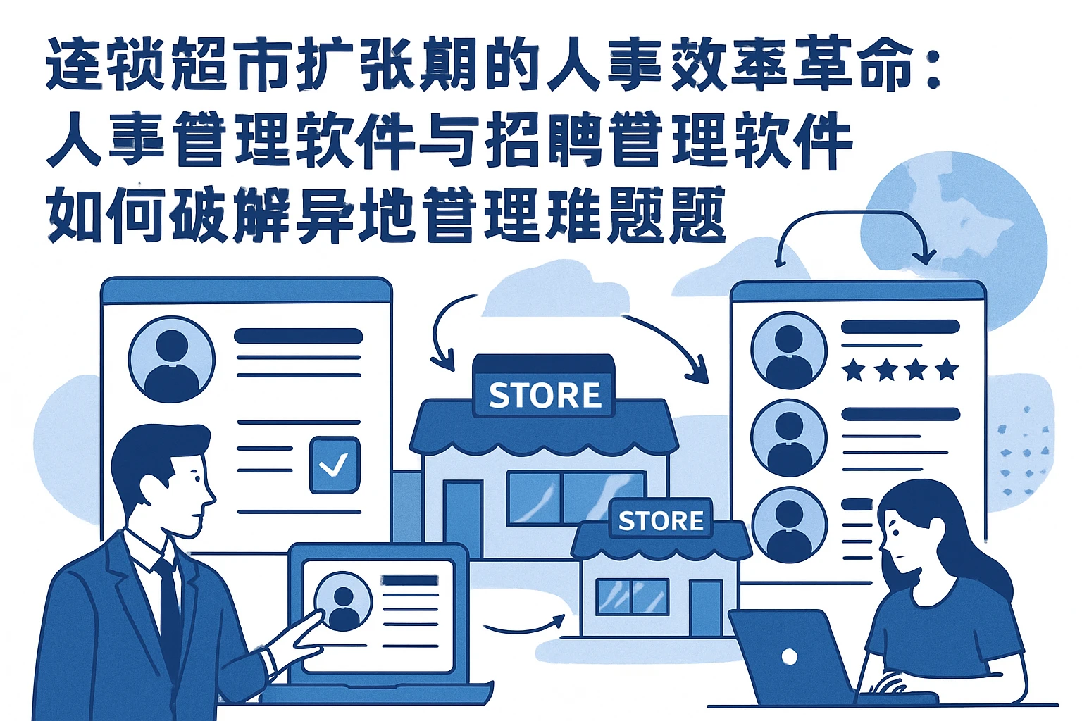 连锁超市扩张期的人事效率革命：人事管理软件与招聘管理软件如何破解异地管理难题？