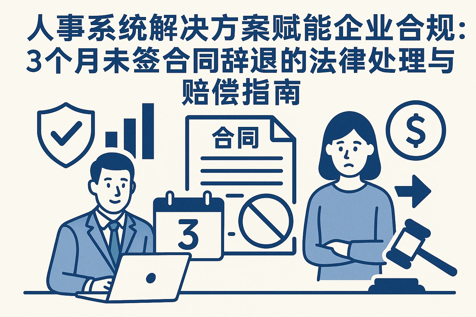 人事系统解决方案赋能企业合规：3个月未签合同辞退的法律处理与赔偿指南