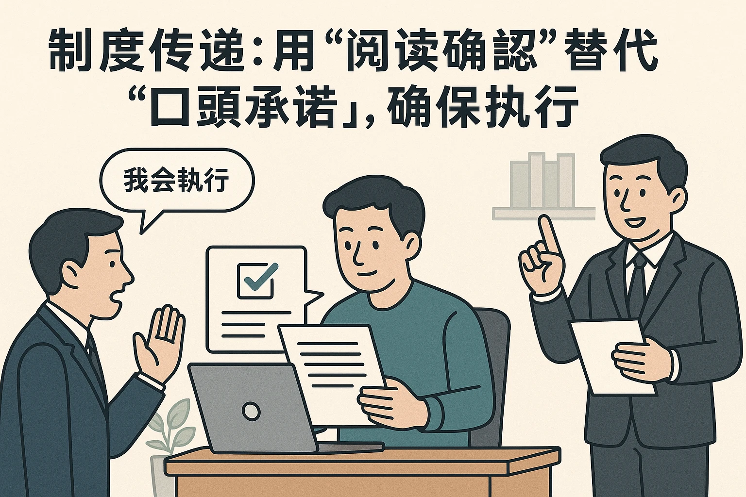 2. 制度传递：用“阅读确认”替代“口头承诺”，确保执行