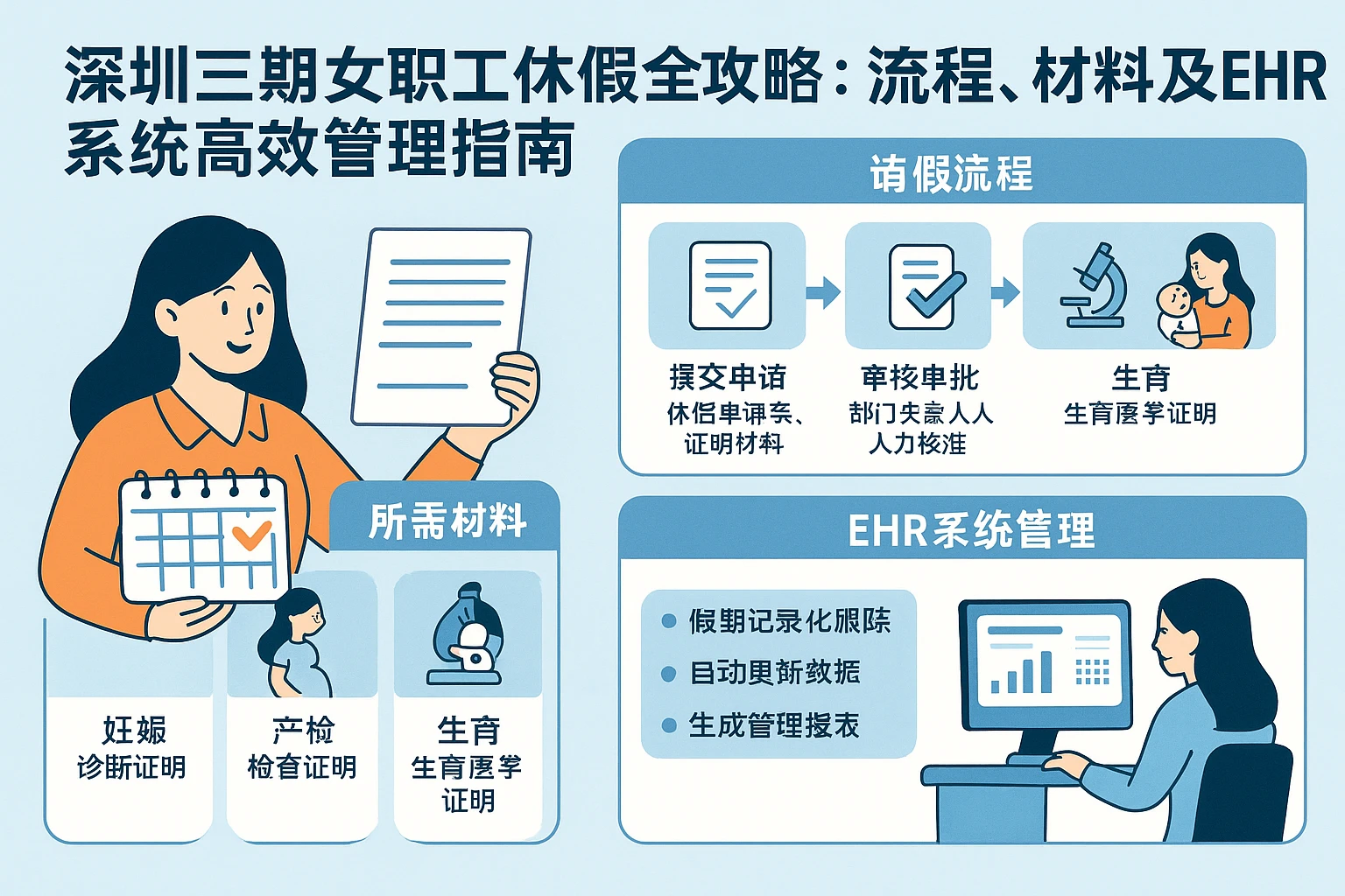 深圳三期女职工休假全攻略：流程、材料及EHR系统高效管理指南