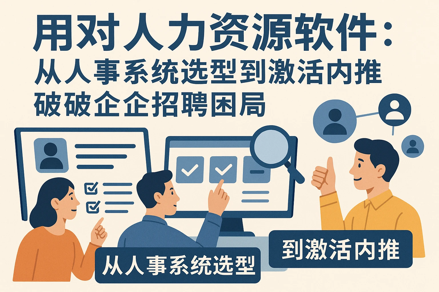 用对人力资源软件：从人事系统选型到激活内推，破解企业招聘困局
