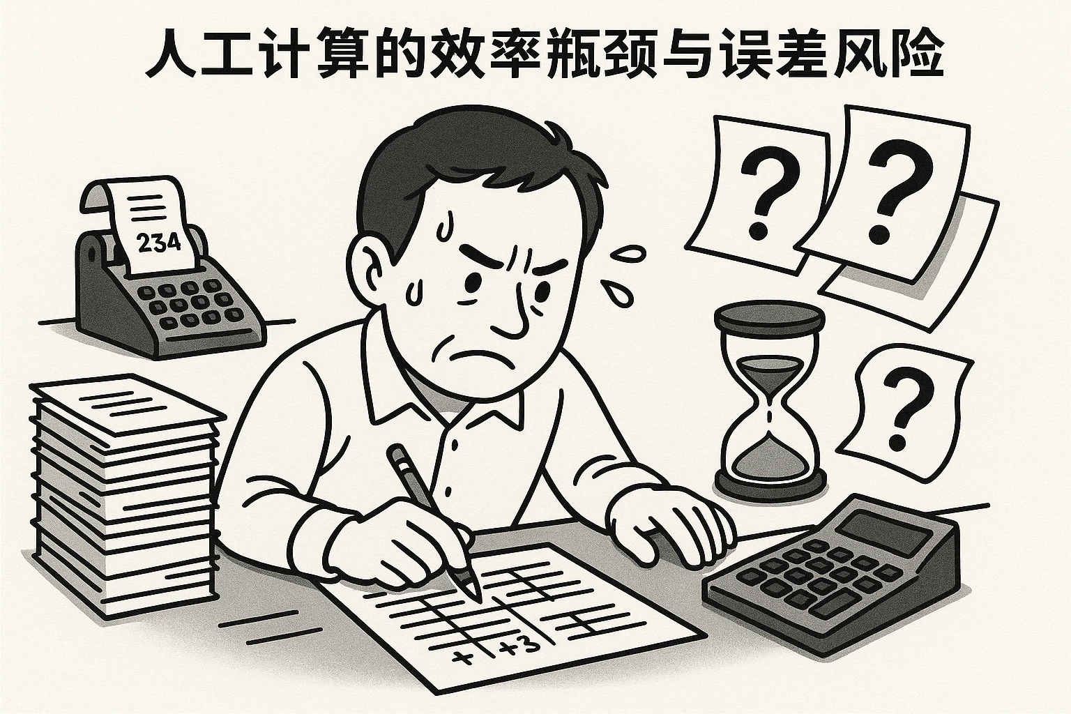 2. 人工计算的效率瓶颈与误差风险