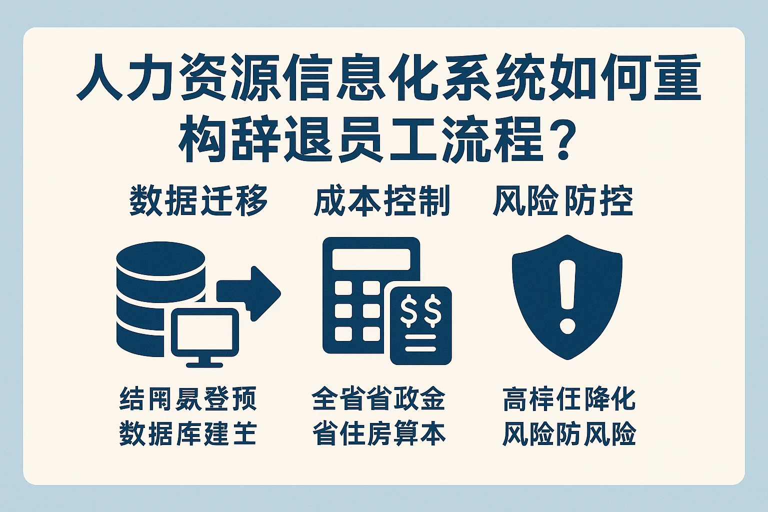 人力资源信息化系统如何重构辞退员工流程？数据迁移、成本控制与风险防控的全方案