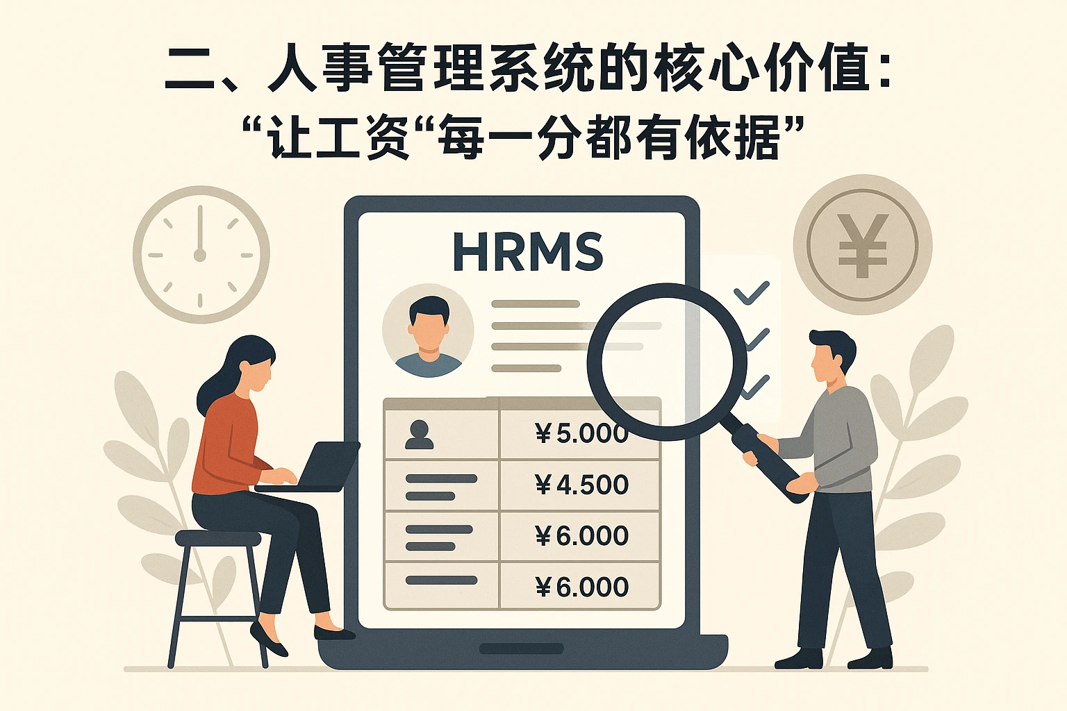 二、人事管理系统的核心价值：让工资“每一分都有依据”