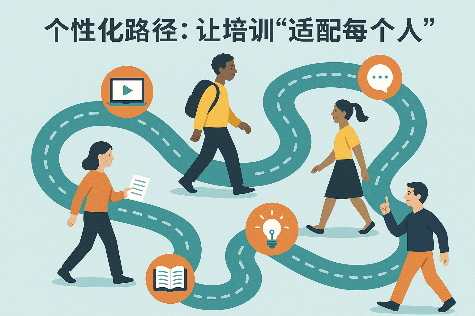 2. 个性化路径：让培训“适配每个人”