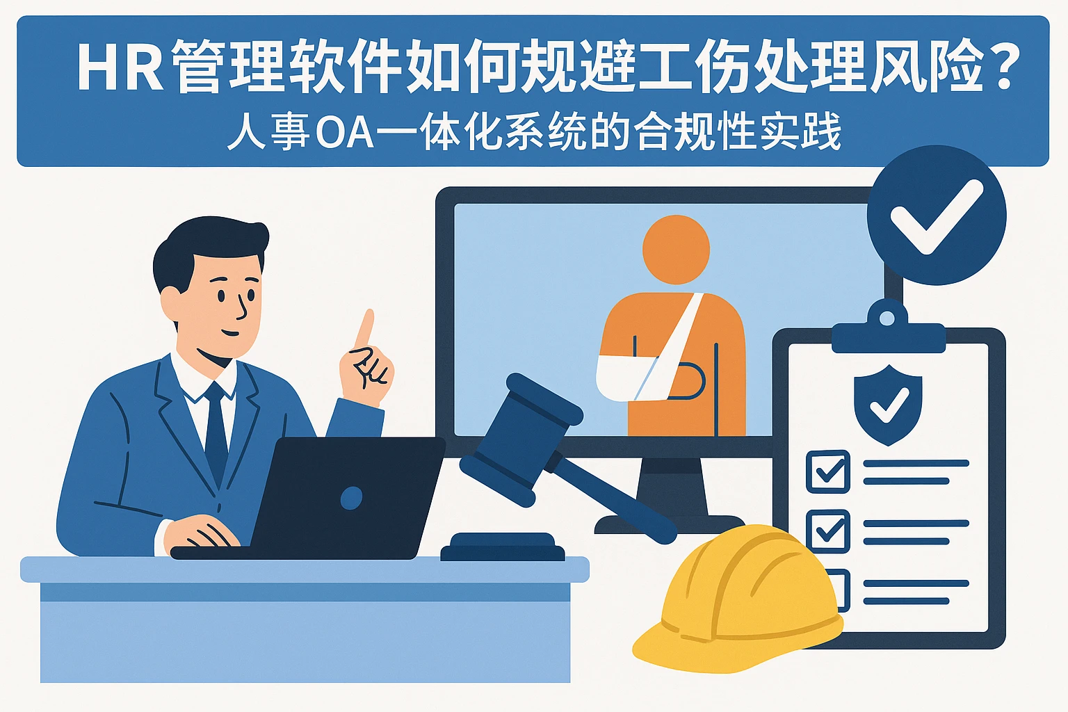 HR管理软件如何规避工伤处理风险？人事OA一体化系统的合规性实践