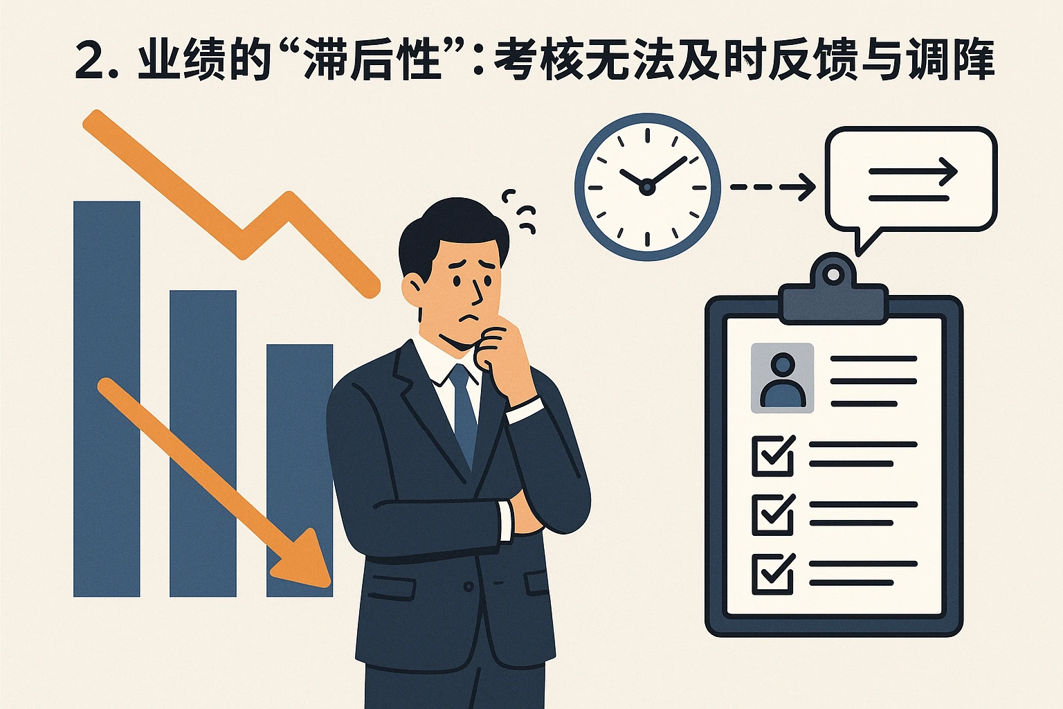 2. 业绩的“滞后性”：考核无法及时反馈与调整