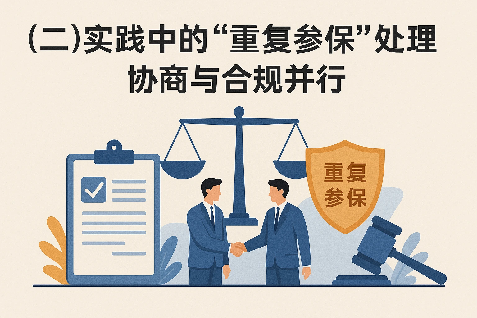 （二）实践中的“重复参保”处理：协商与合规并行