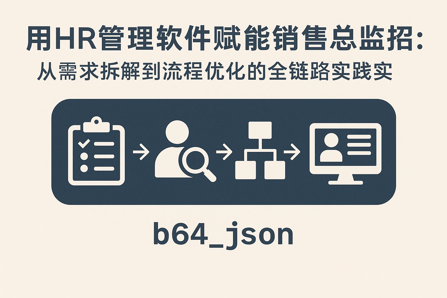 用HR管理软件赋能销售总监招聘：从需求拆解到流程优化的全链路实践