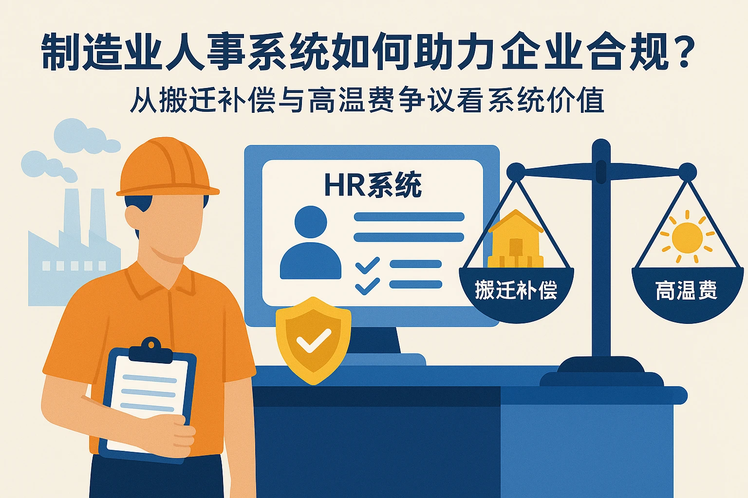 制造业人事系统如何助力企业合规？从搬迁补偿与高温费争议看系统价值