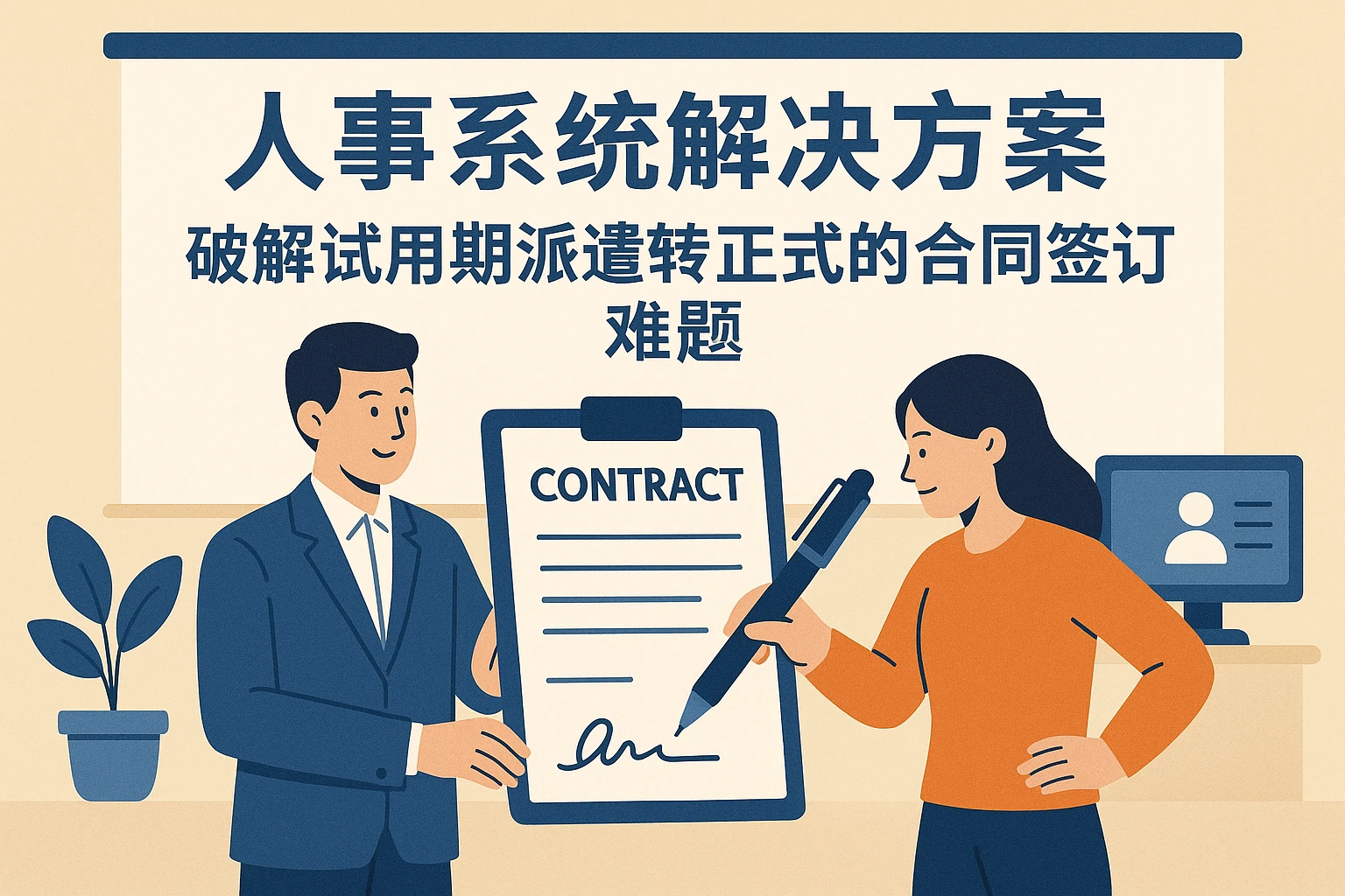 人事系统解决方案：破解试用期派遣转正式的合同签订难题