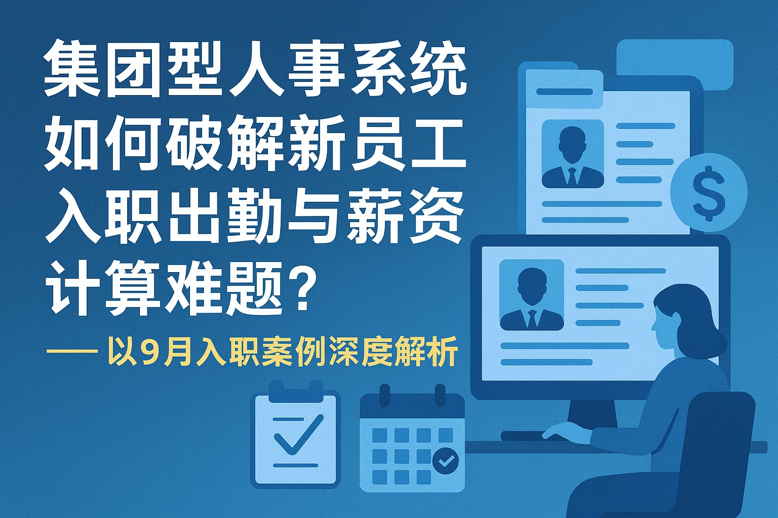 集团型人事系统如何破解新员工入职出勤与薪资计算难题？——以9月入职案例深度解析