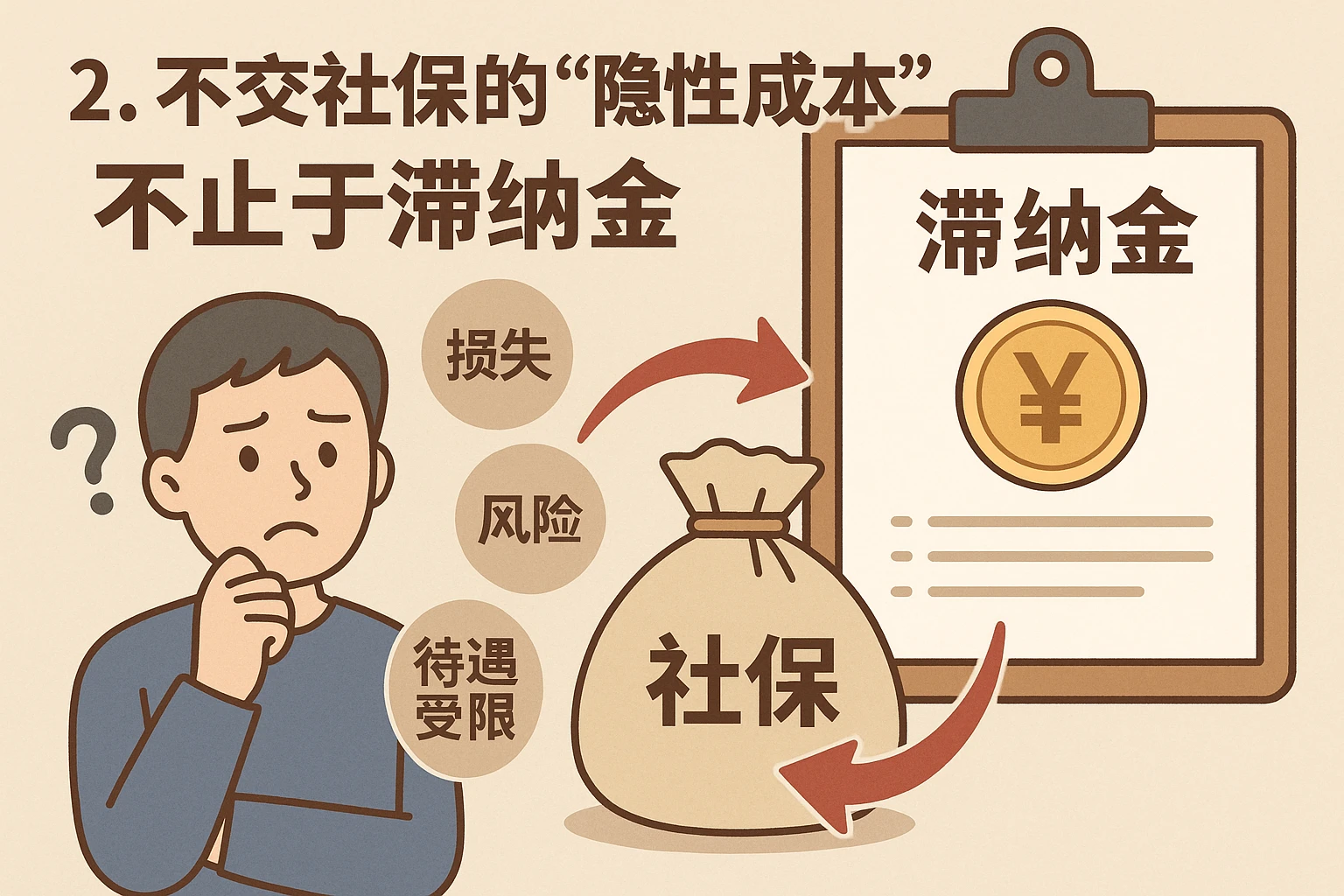 2. 不交社保的“隐性成本”：不止于滞纳金