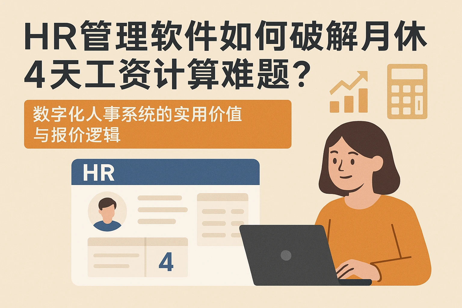 HR管理软件如何破解月休4天工资计算难题？数字化人事系统的实用价值与报价逻辑