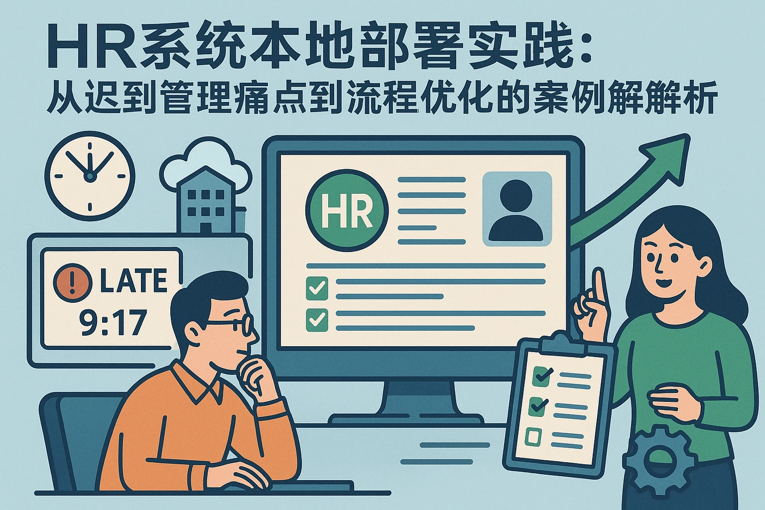 HR系统本地部署实践：从迟到管理痛点到流程优化的案例解析