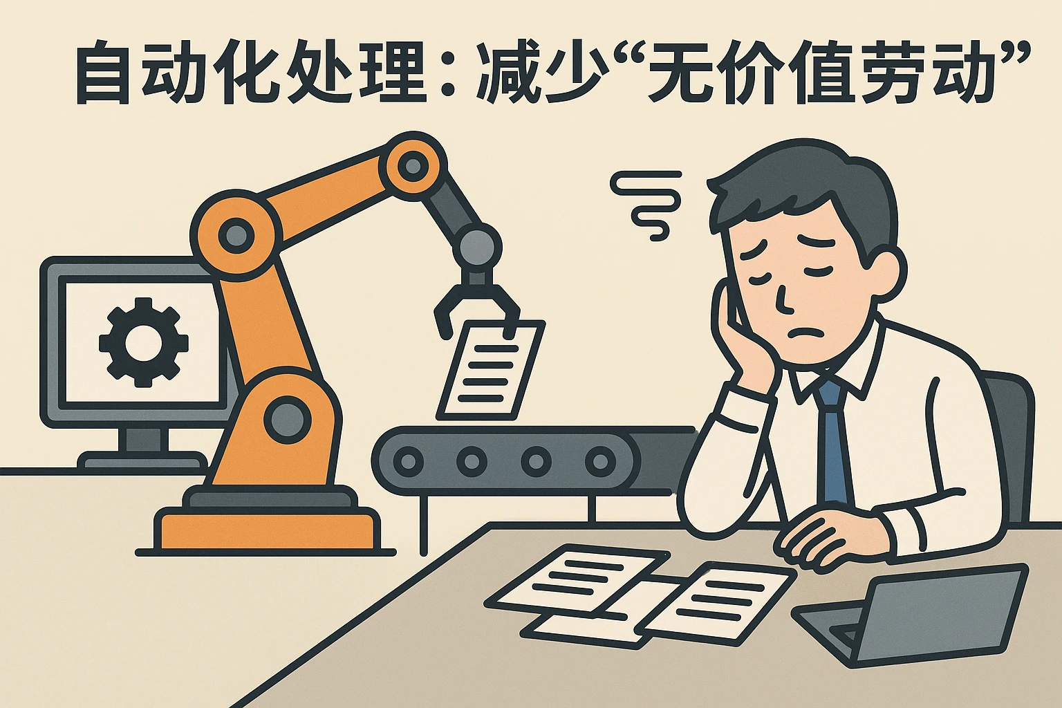 2. 自动化处理：减少“无价值劳动”