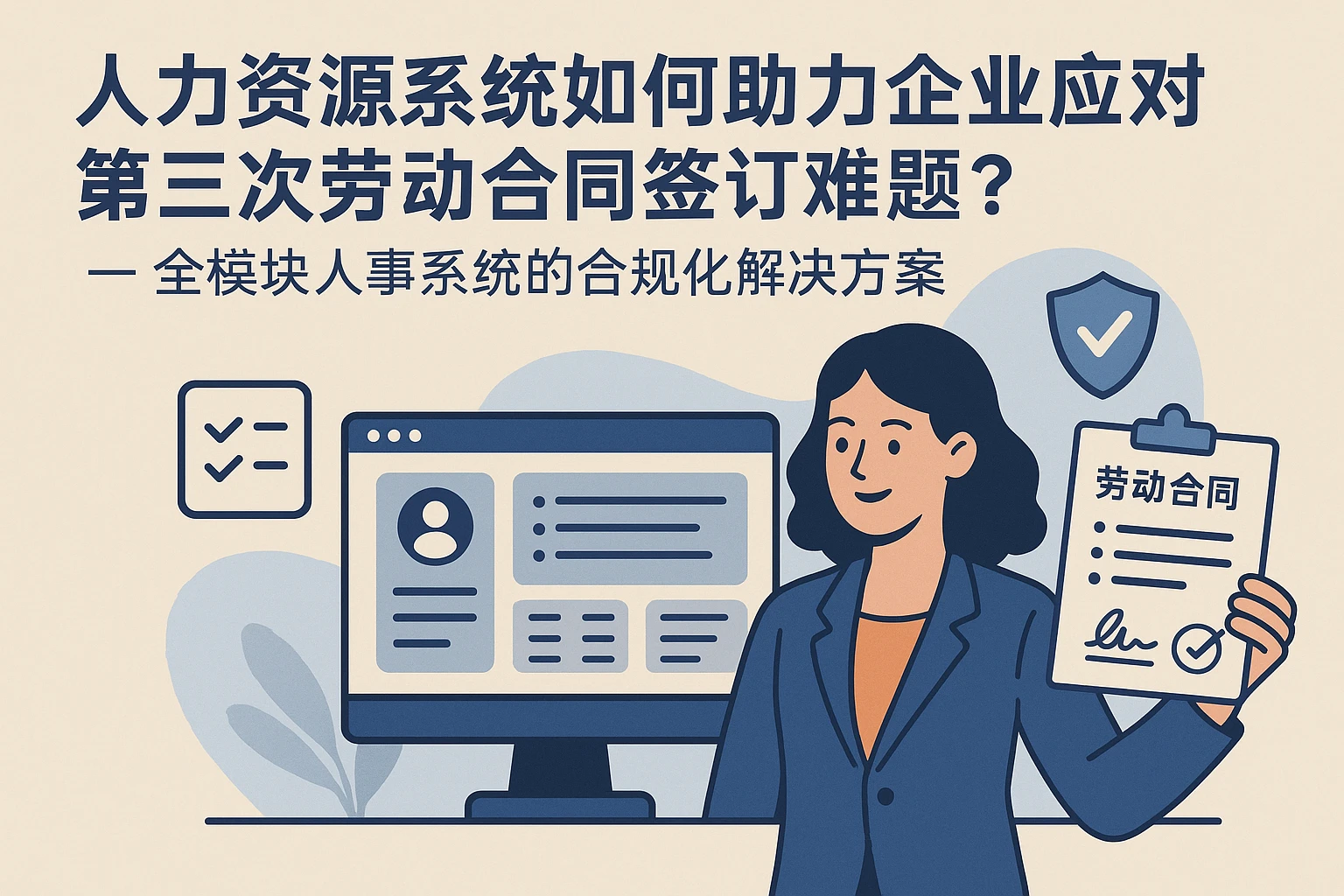 人力资源系统如何助力企业应对第三次劳动合同签订难题？——全模块人事系统的合规化解决方案