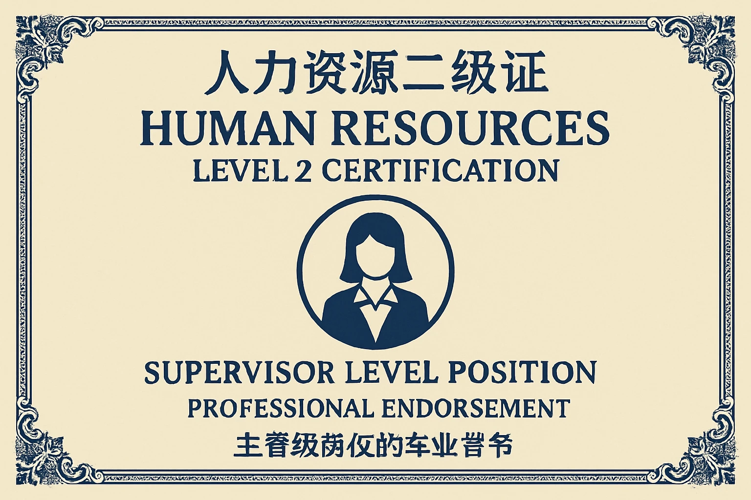 2. 人力资源二级证：主管级岗位的专业背书