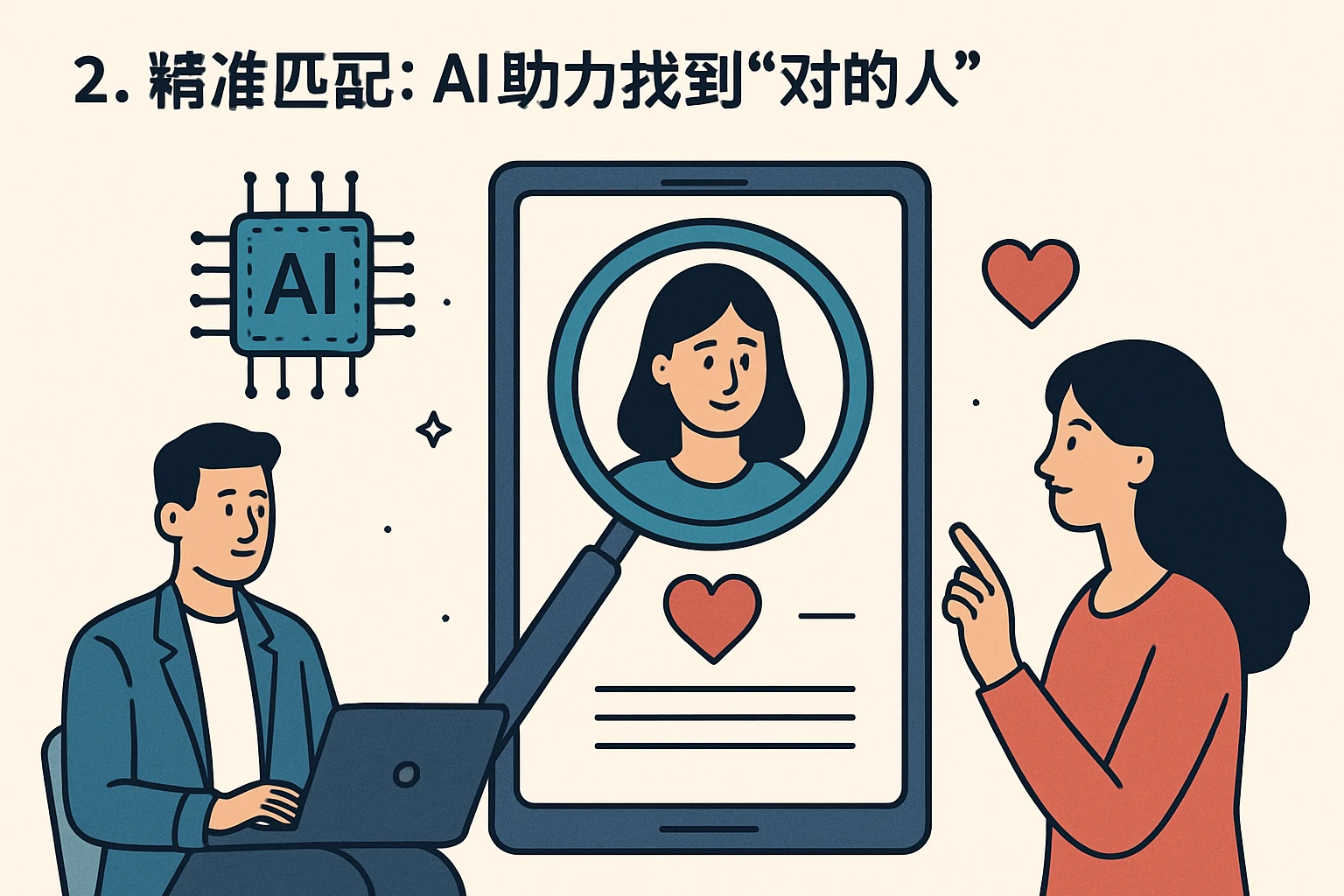 2. 精准匹配：AI助力找到“对的人”